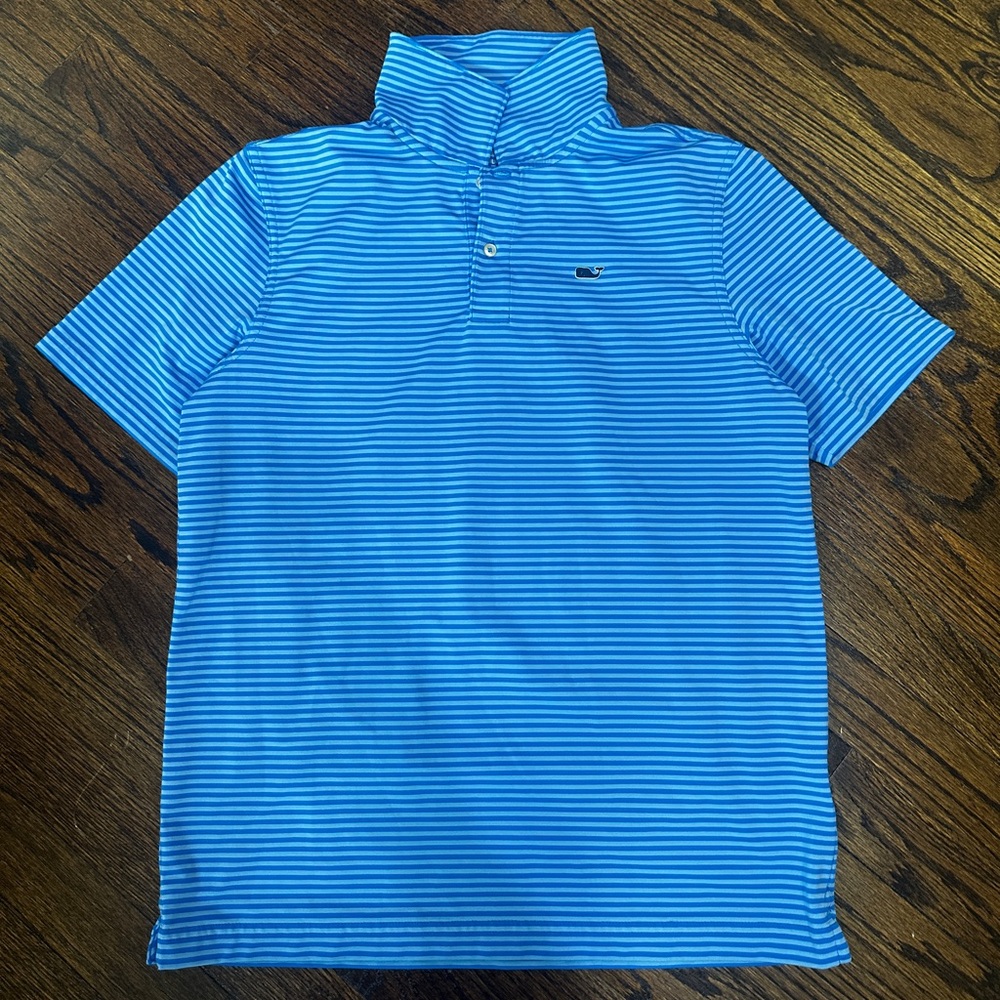 Vineyard Vines Boy's Blue Striped Polo Shirt